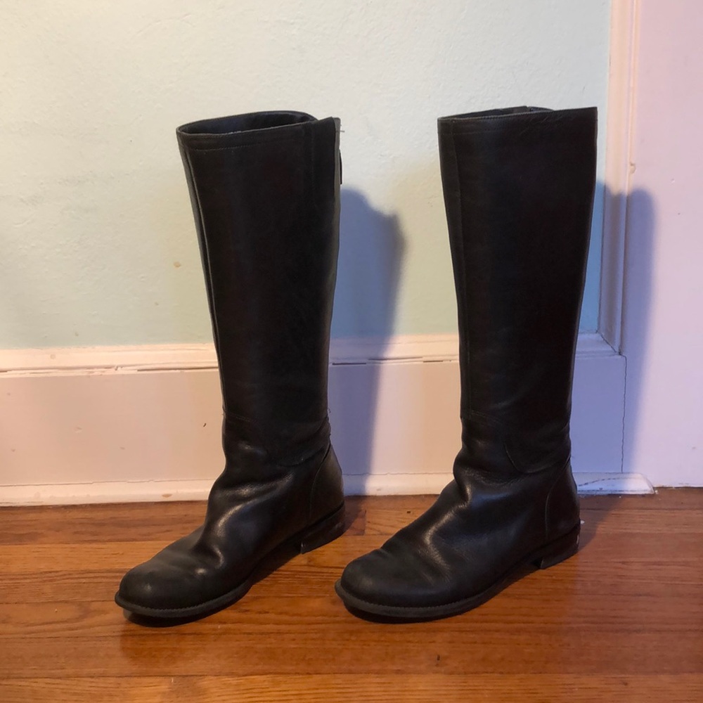 Black knee high boots